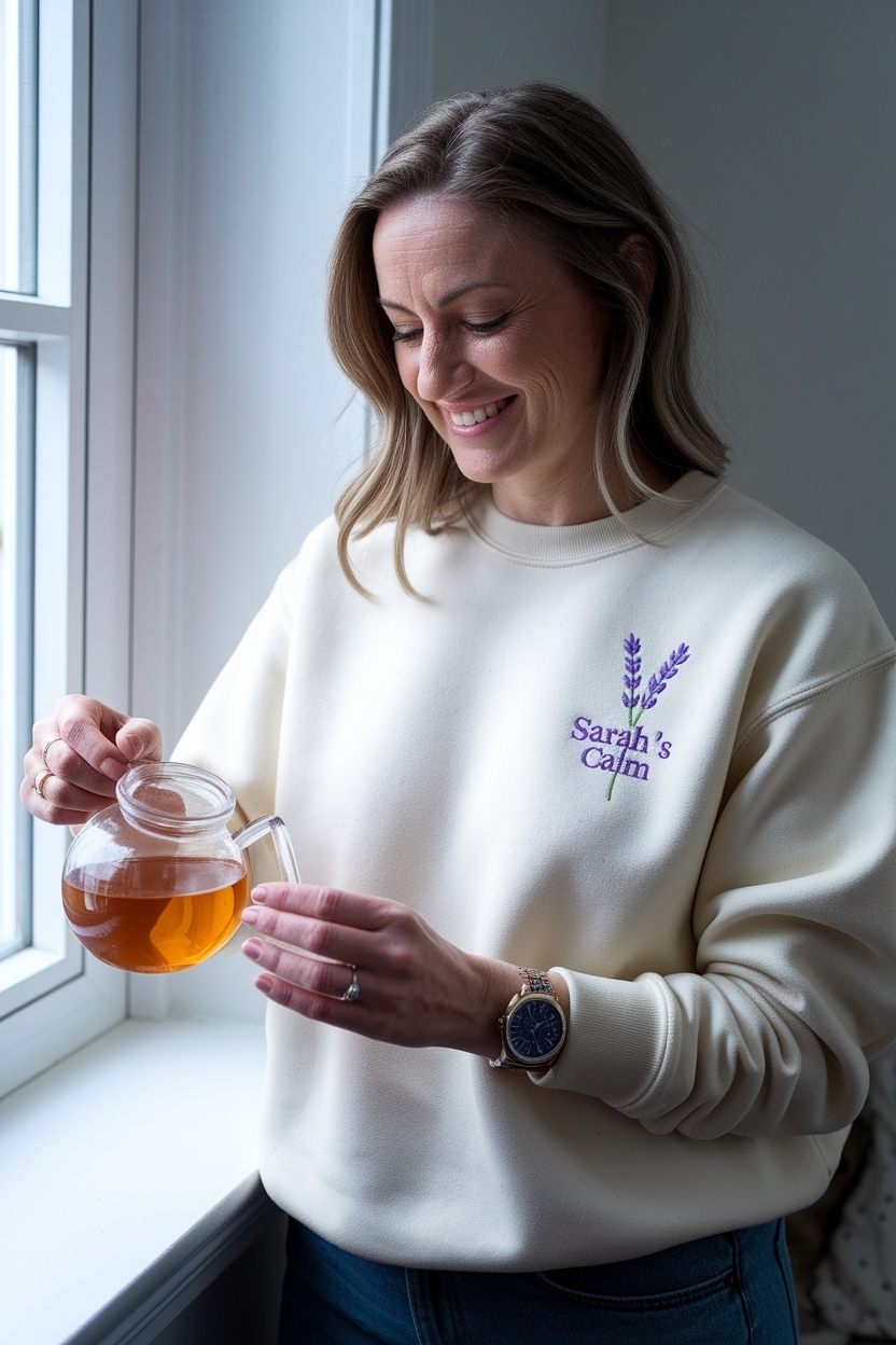 Custom Healing Herb Crewneck: Nature-Inspired Fashion Choices outfit idea