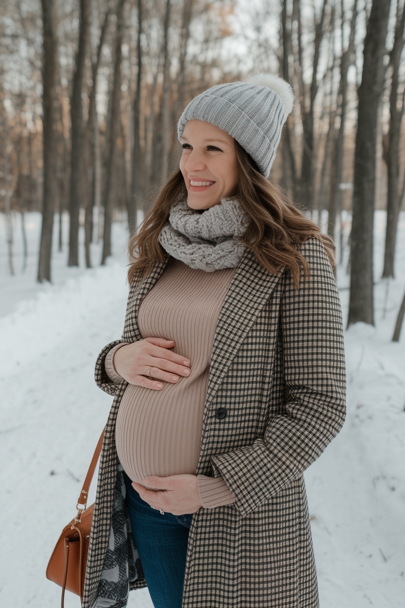 Cute Pregnancy Outfits for Winter You’ll Love outfit idea