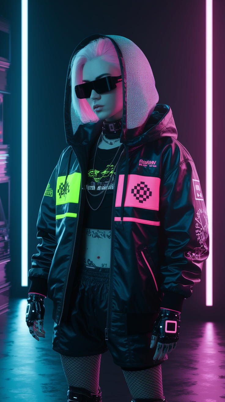 Cyberpunk Fashion Futuristic Clothing OOZZL outfit idea