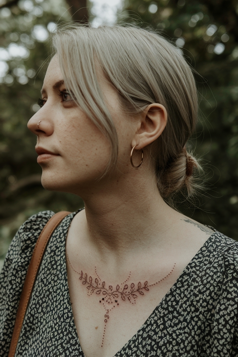 Dainty Neck Tattoos for Women: Subtle Yet Stylish Options outfit idea