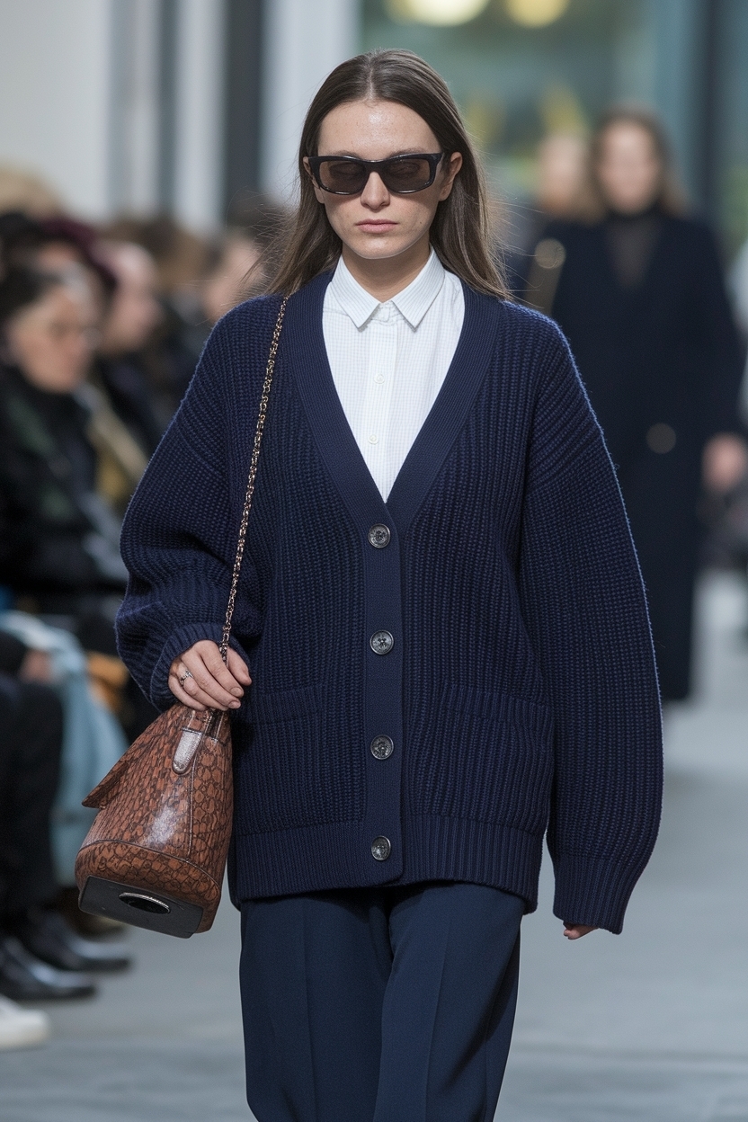 Dark Blue Cardigan Outfit Women: Sophisticated Choices outfit idea