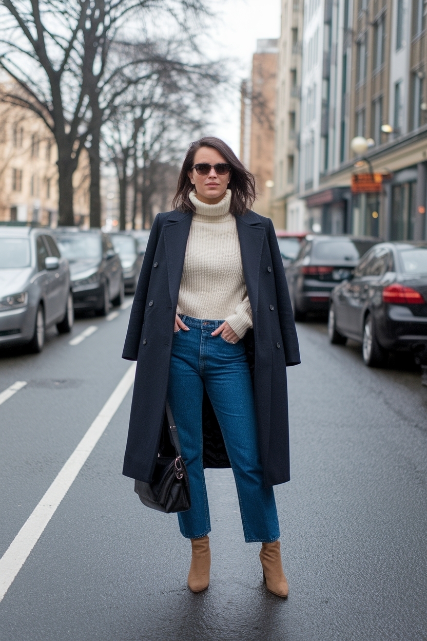 Dark Blue Jeans Outfit Winter: Versatile Looks for Every Occasion outfit idea