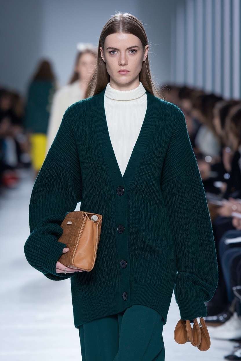 Dark Green Cardigan Outfit Women for a Stylish Look outfit idea