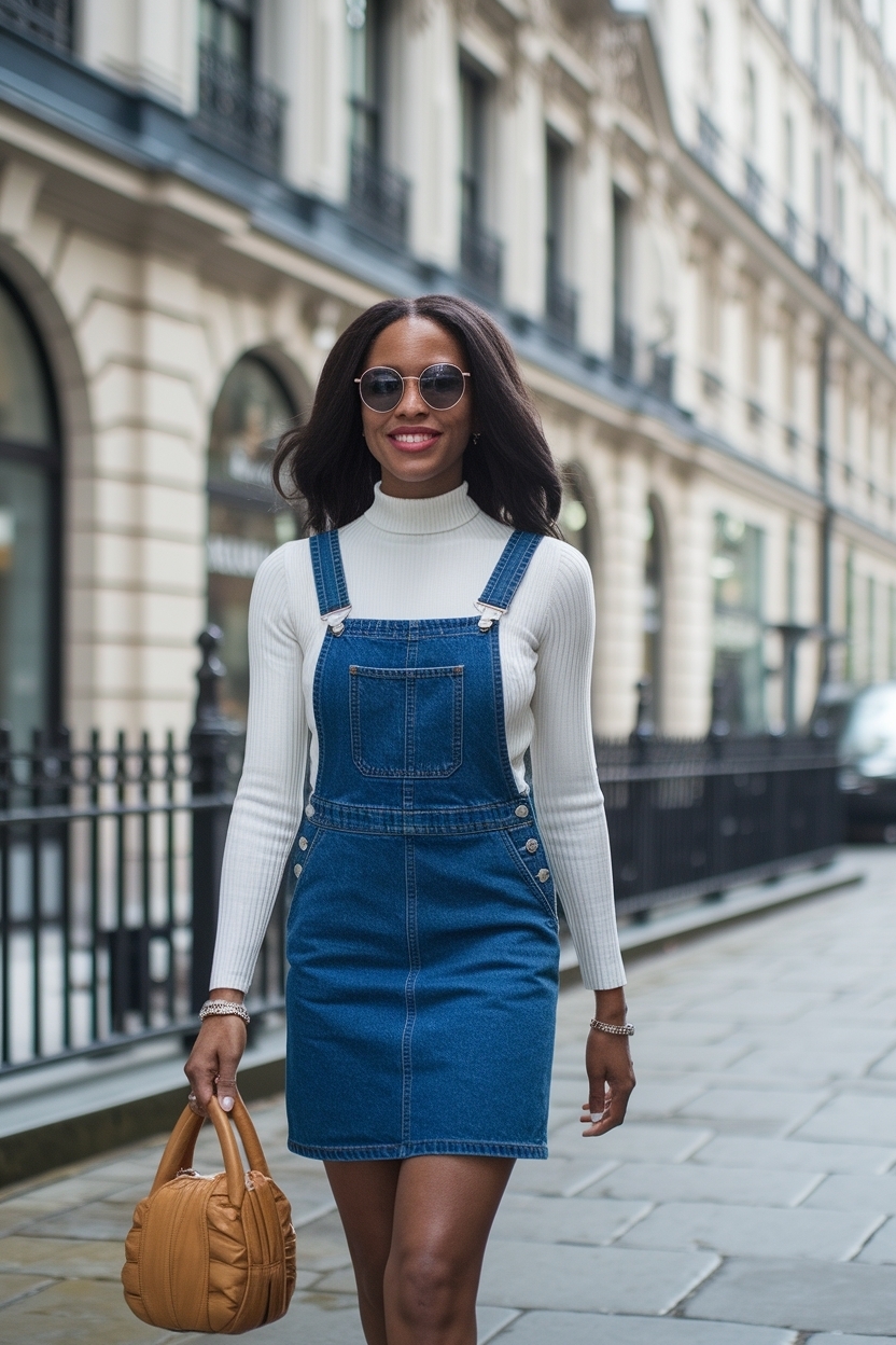 Denim Overall Dress Outfit Black Women: A Casual Chic Guide outfit idea
