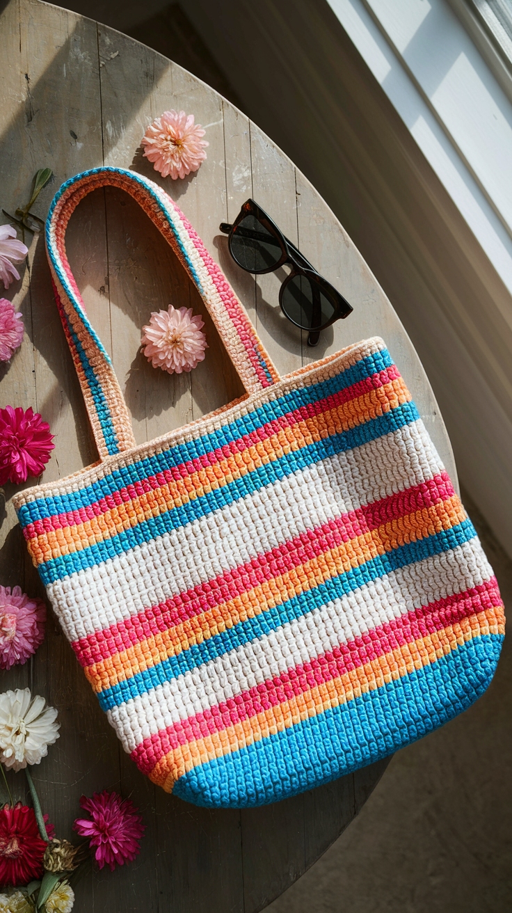 Easy Crochet Tote Bag Free Pattern for Craft Lovers outfit idea