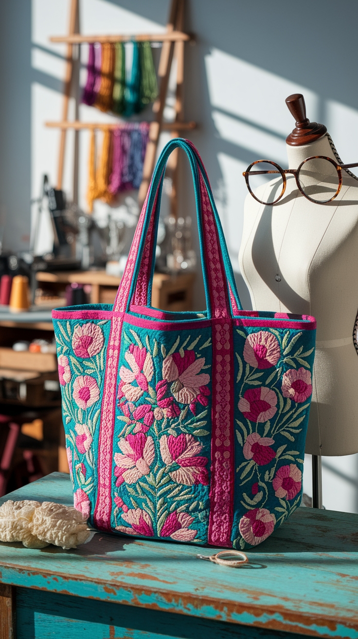 Embroidery Tote Bag Design Trends for 2023 outfit idea