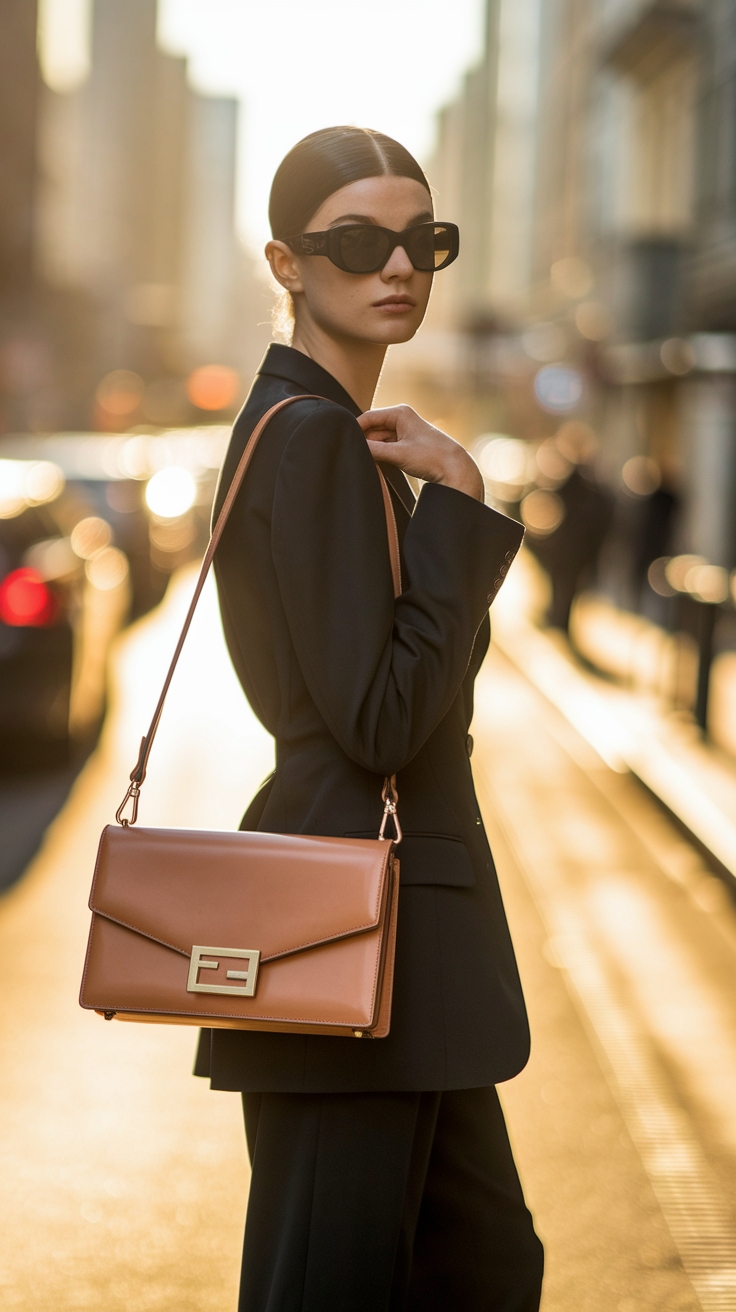 Exploring the Fendi Mamma Baguette: Chic and Versatile outfit idea