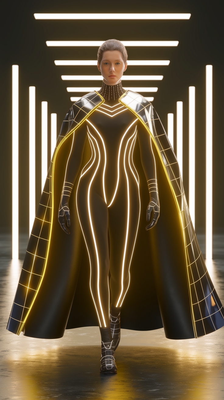 Incorporating Futuristic Design Fashion into Your Wardrobe outfit idea