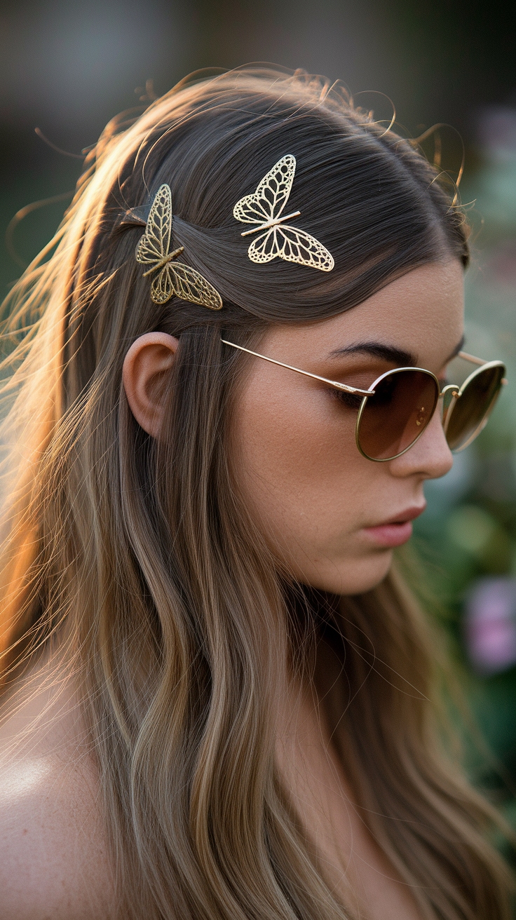 Sophisticated Gold Butterfly Hair Clips for Every Occasion outfit idea