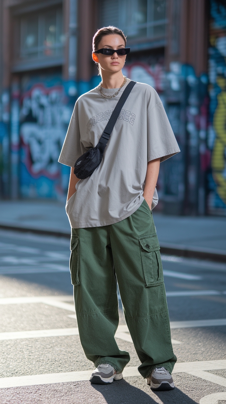 Green Baggy Cargo Pants Outfit: Effortless Style Tips outfit idea