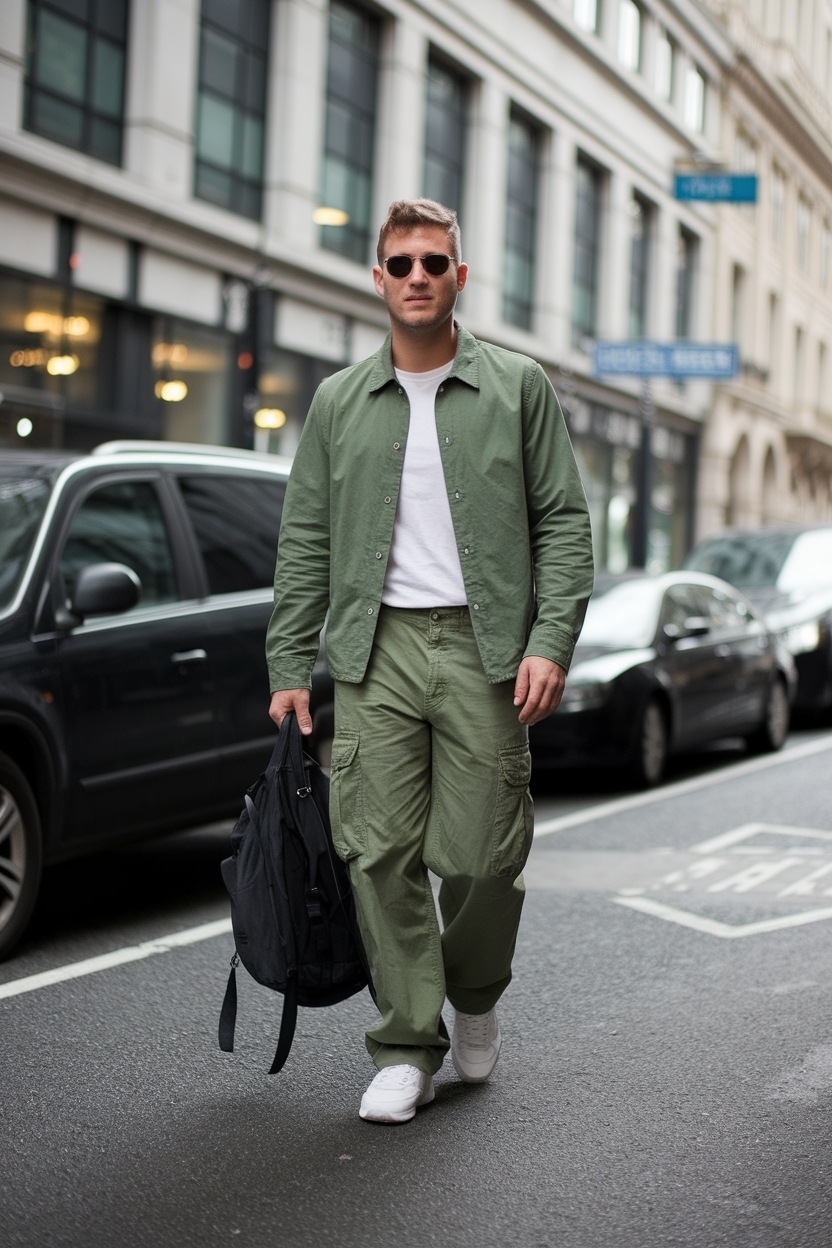 Best Green Cargo Pants Outfit Men for Effortless Style outfit idea