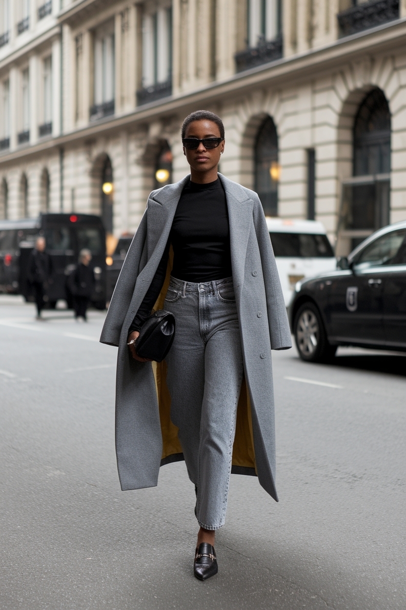 Grey Jeans Outfit Black Women: Modern and Sleek Styles outfit idea