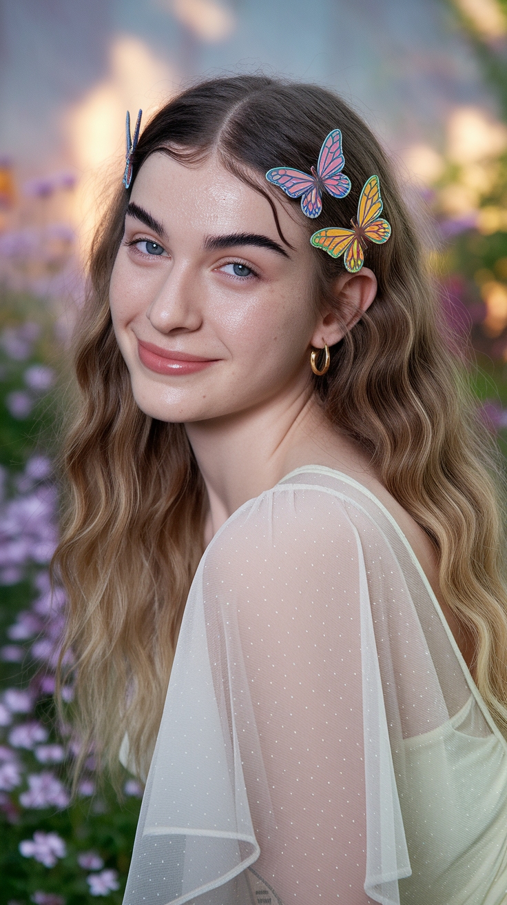 Hair with Butterfly Clips: A Retro Revival outfit idea