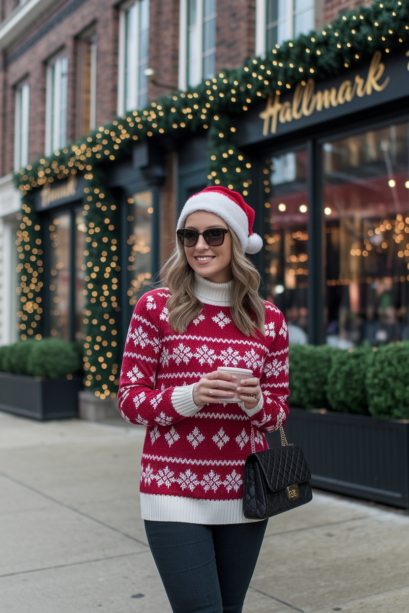 Hallmark Christmas Aesthetic Outfits for Cozy Vibes outfit idea