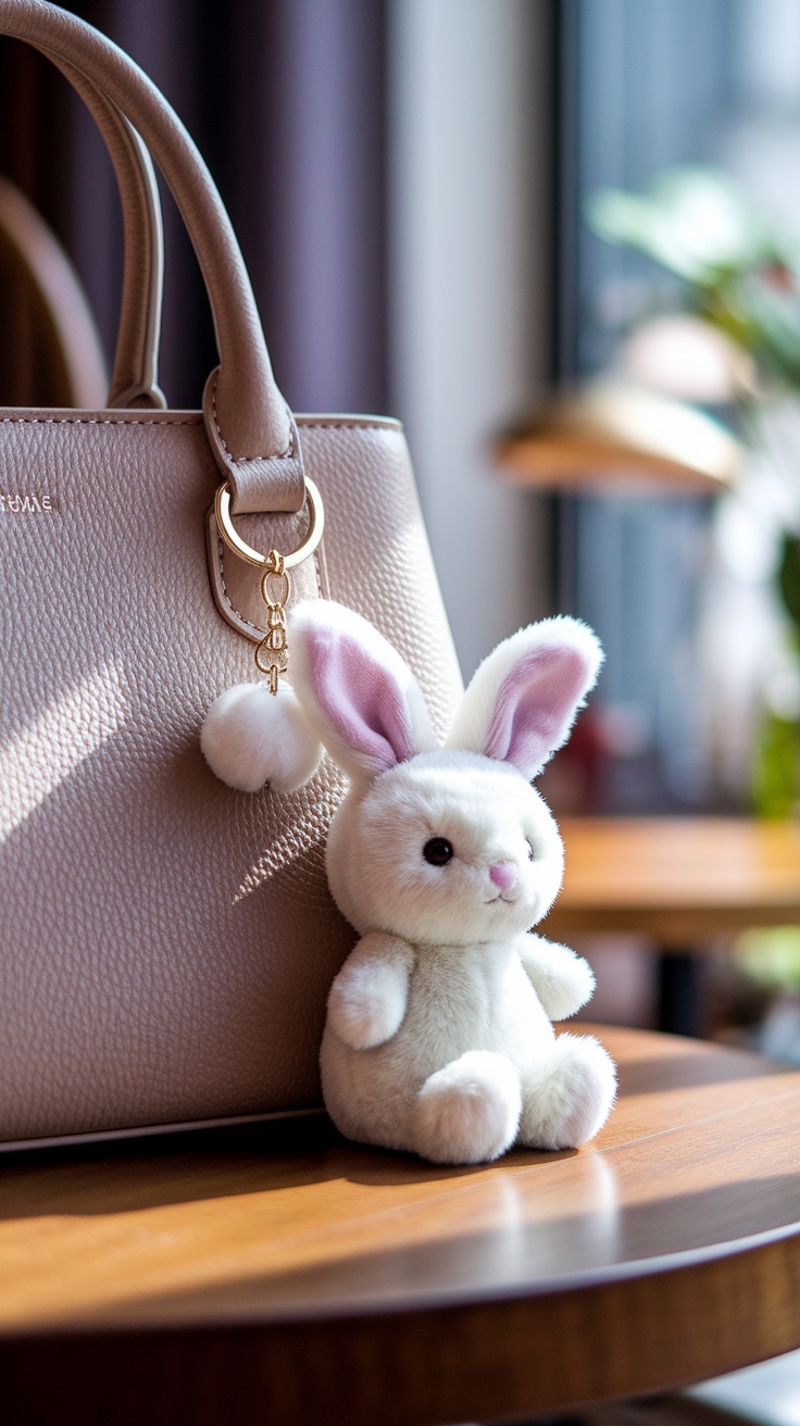 Charming Jellycat Keychain on Bag Styles outfit idea