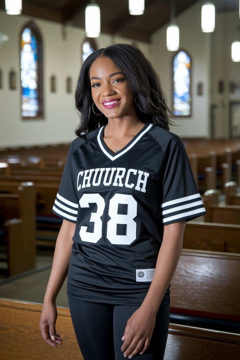 Jersey Outfit Black Women Church: Sporty and Fashionable outfit idea