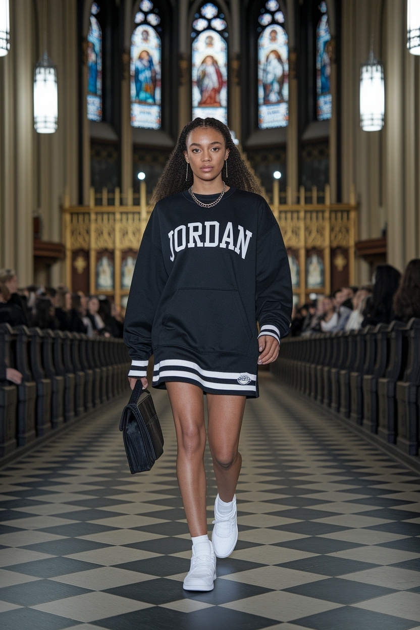 Jordan 1 Outfit Women for Church: Dress to Impress outfit idea