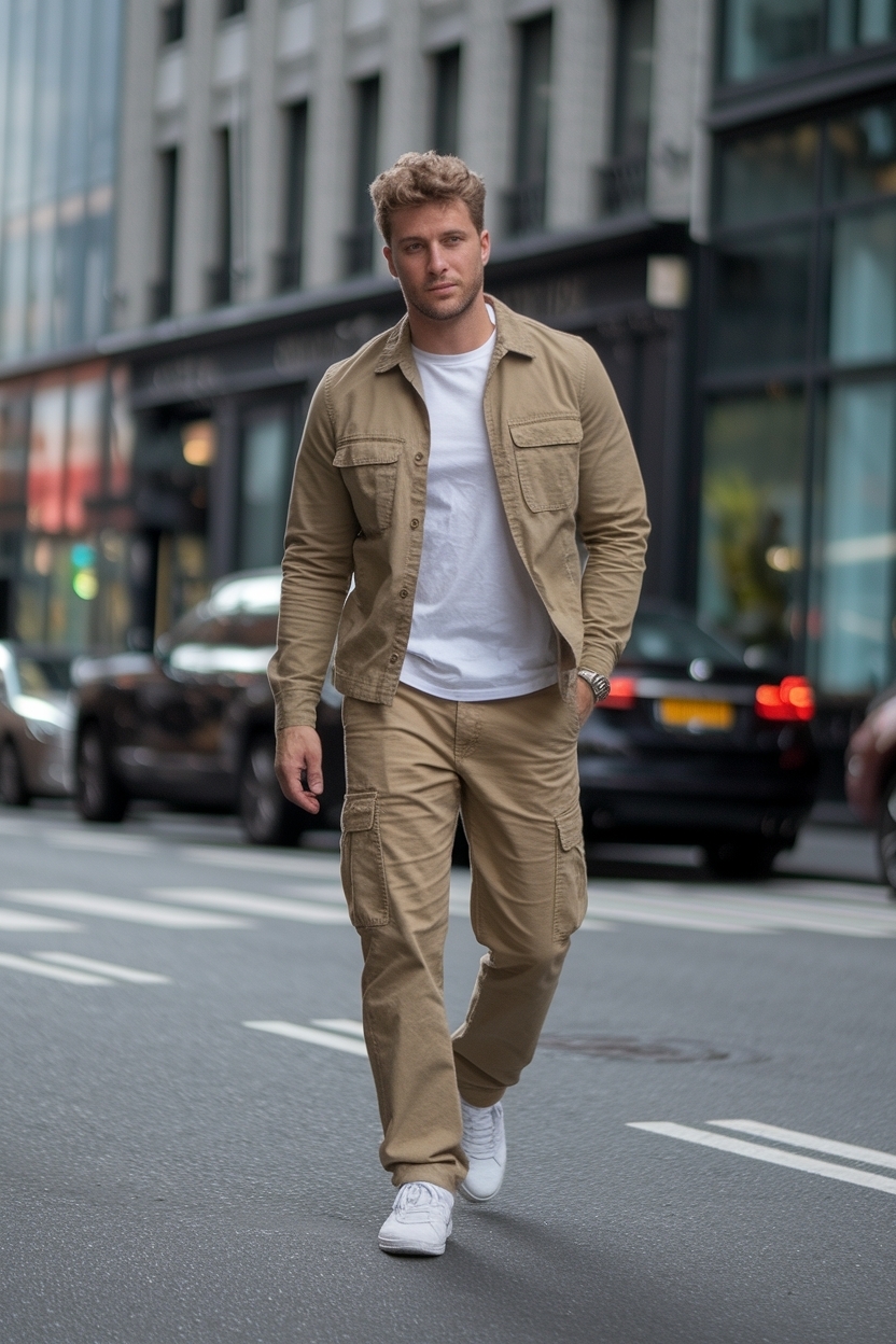 Khaki Cargo Pants Outfit Men: Timeless Looks for Any Season outfit idea