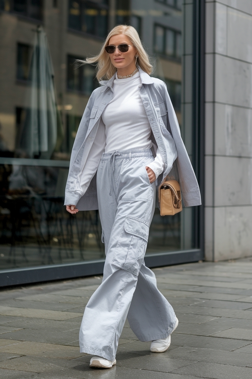 Light Grey Cargo Pants Outfit: Soft and Stylish Combinations outfit idea