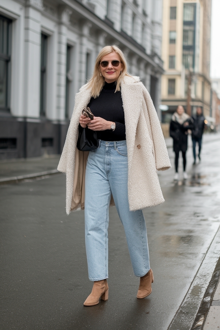 Light Wash Jeans Outfit Winter Tips for Staying Stylish outfit idea