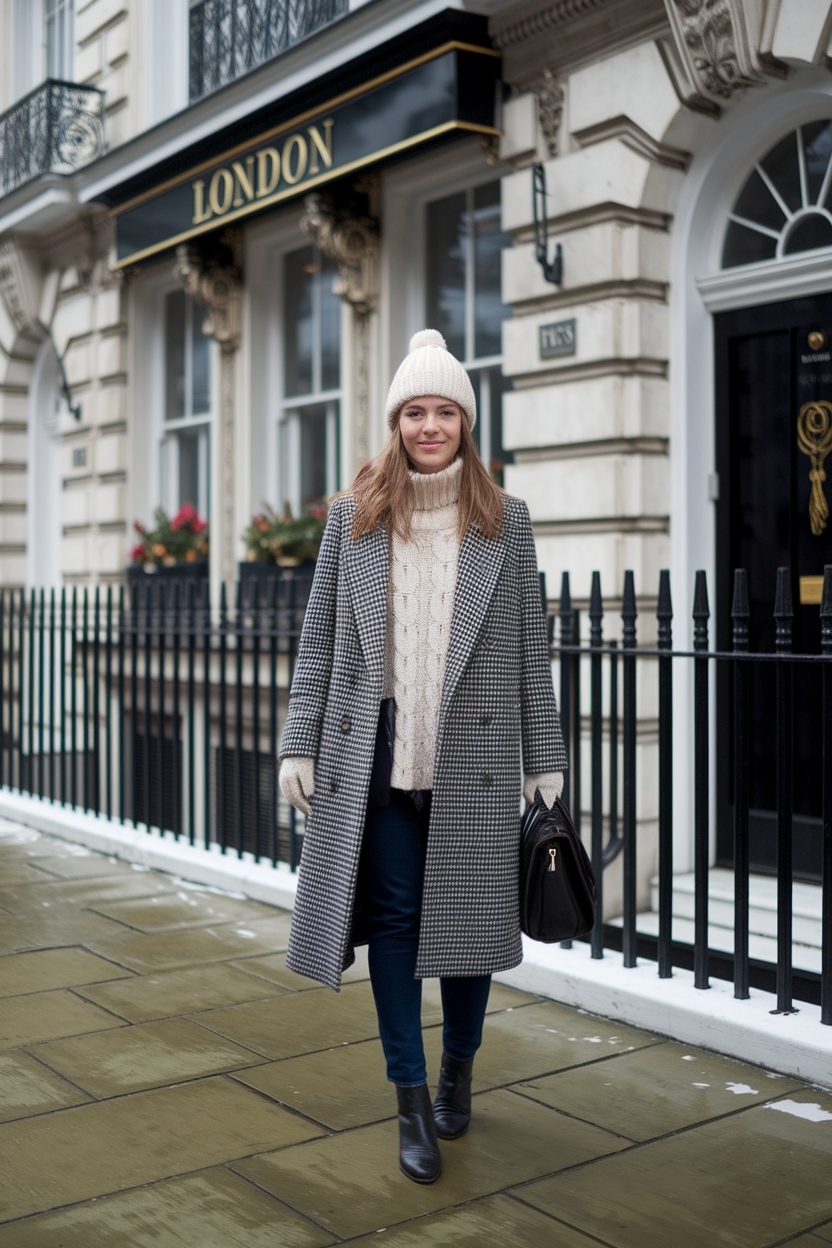 London Winter Outfits Cold Weather: Fashion in the Fog outfit idea