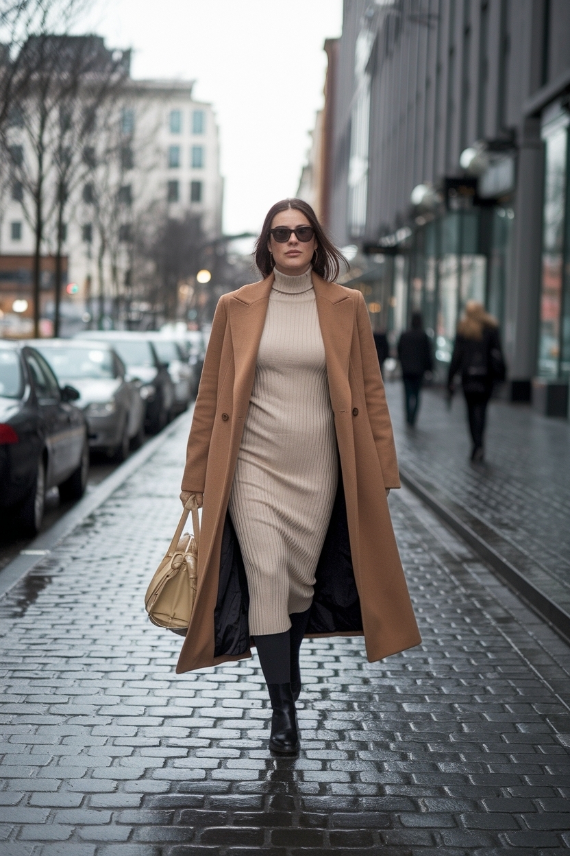 Long Bodycon Dress Outfit Winter: Glamorous Looks to Explore outfit idea