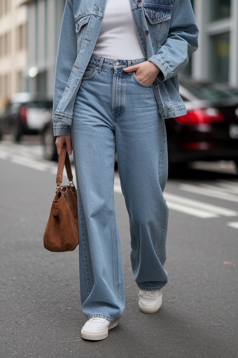 Low Rise Baggy Jeans Outfit: Comfort Meets Fashion outfit idea