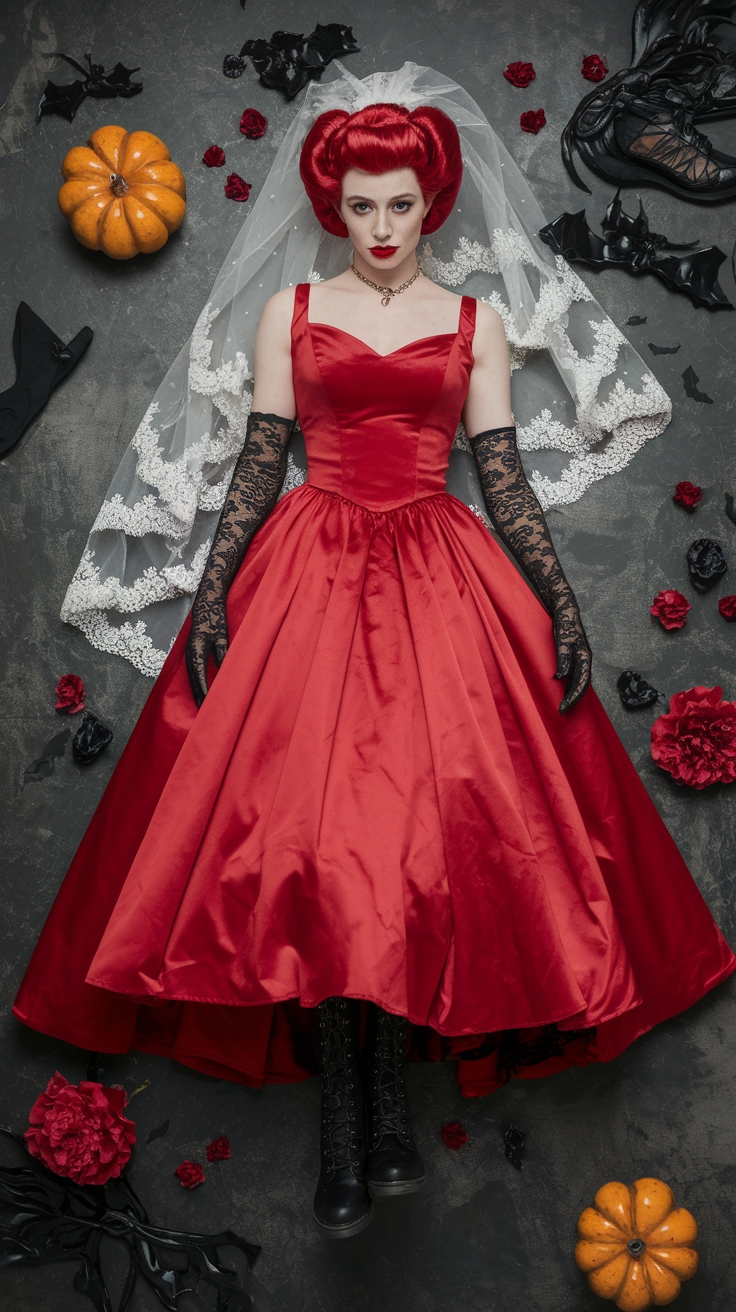 Lydia Deetz Costume Red Inspired Looks for Halloween outfit idea