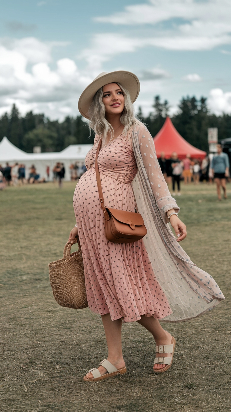 Maternity Festival Outfits for Expecting Moms outfit idea