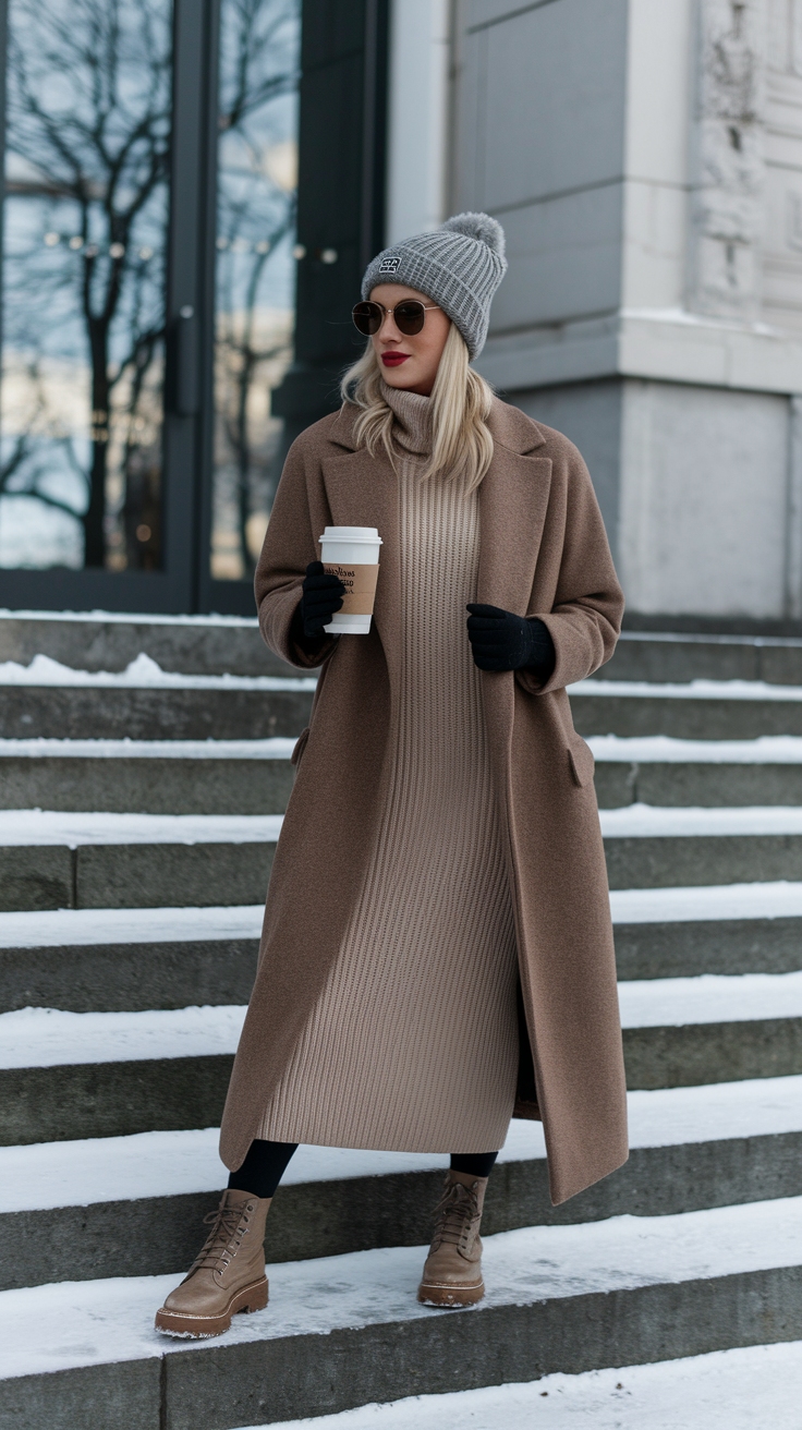 Maxi Dresses Winter Outfit: Layering for Warmth and Style outfit idea