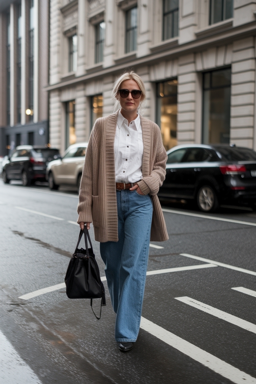 Mens Cardigan Sweater Outfit for Women: A Trendy Twist outfit idea