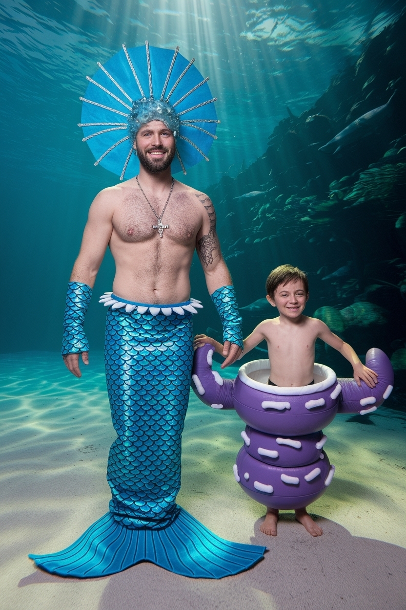 Mermaid Man and Barnacle Boy Costume for Couples outfit idea