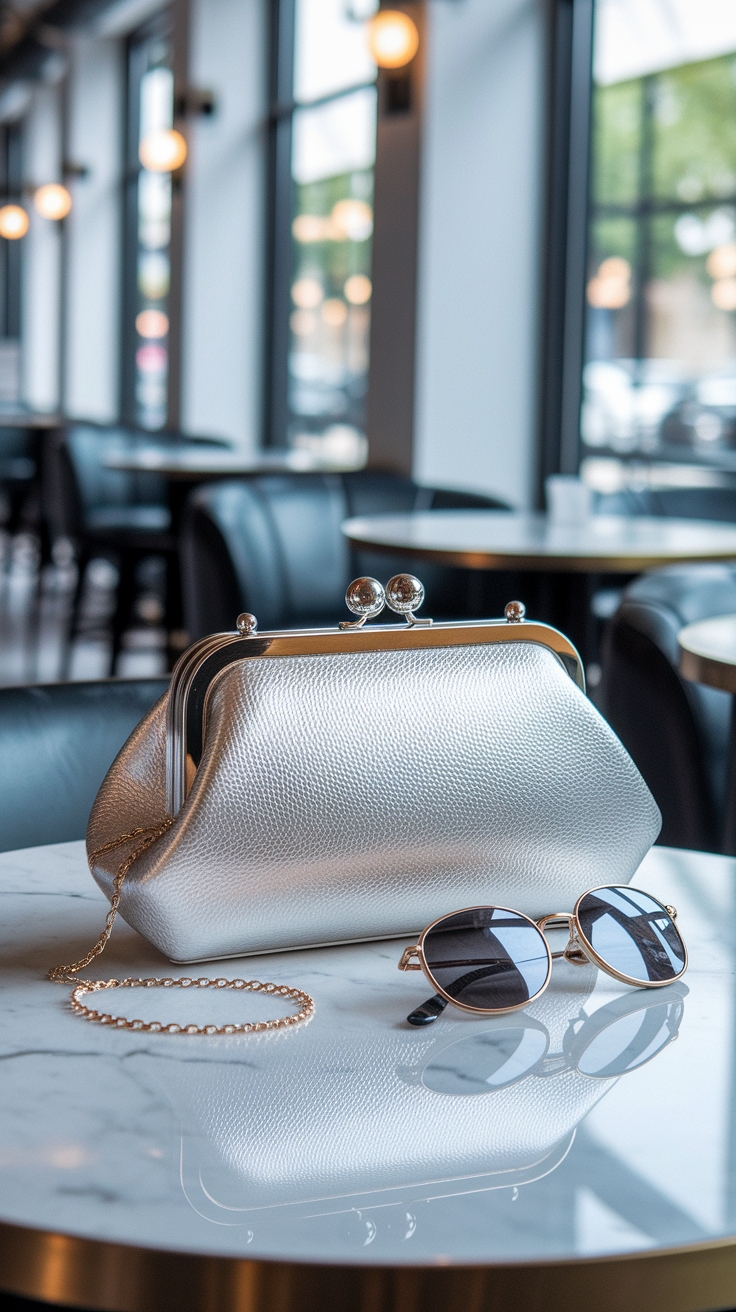 The Perfect Metallic Clutch Bag for Night Out outfit idea