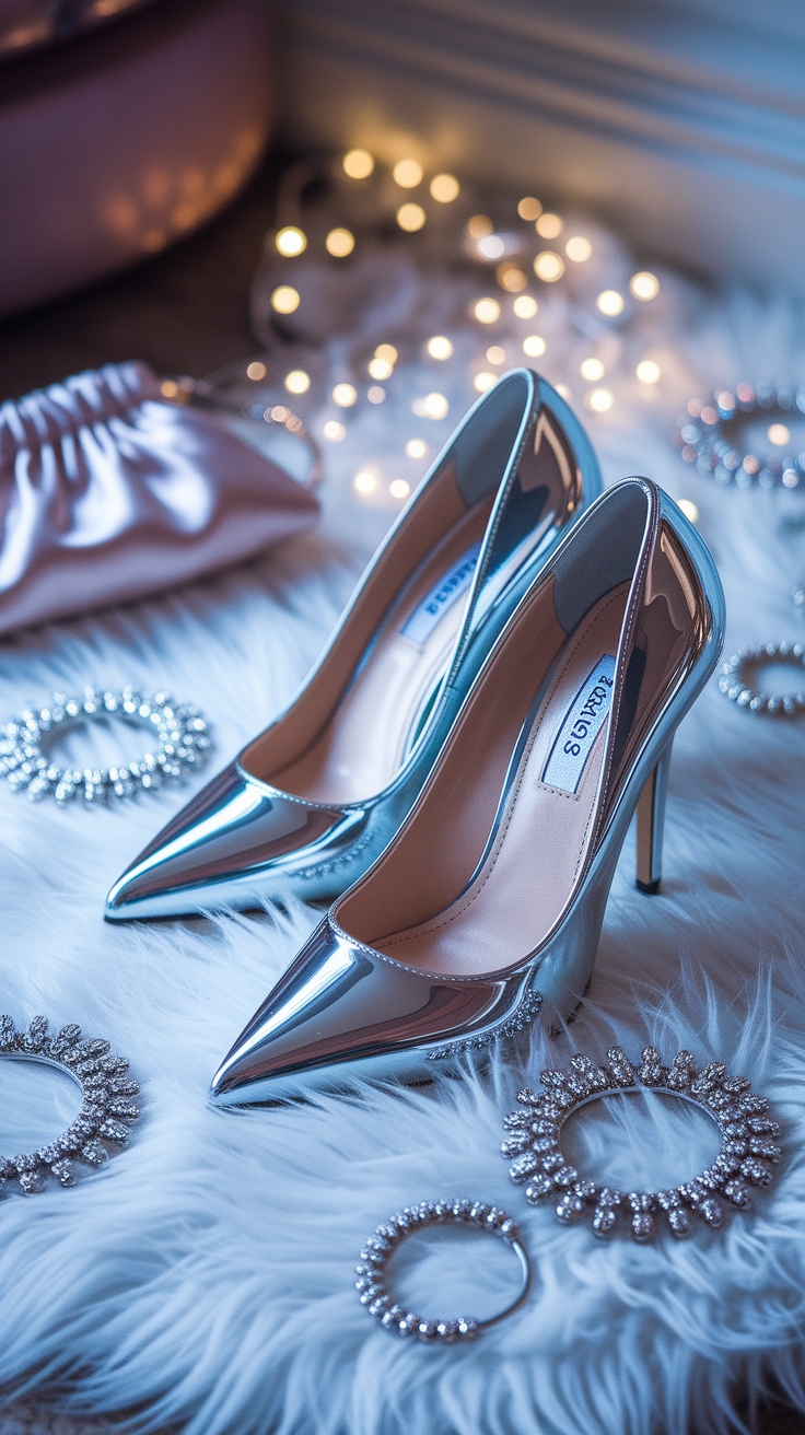 Metallic High Heels to Elevate Any Ensemble outfit idea