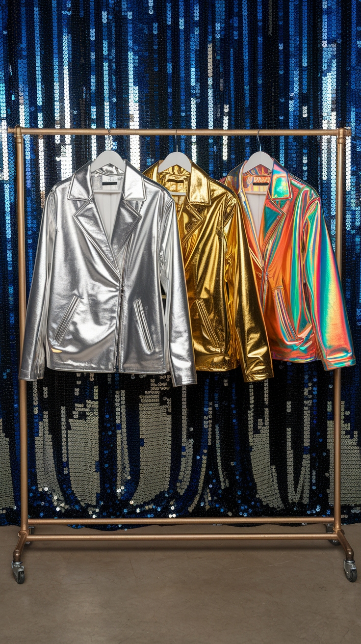 Find the Perfect Metallic Jacket for Plus Sizes outfit idea