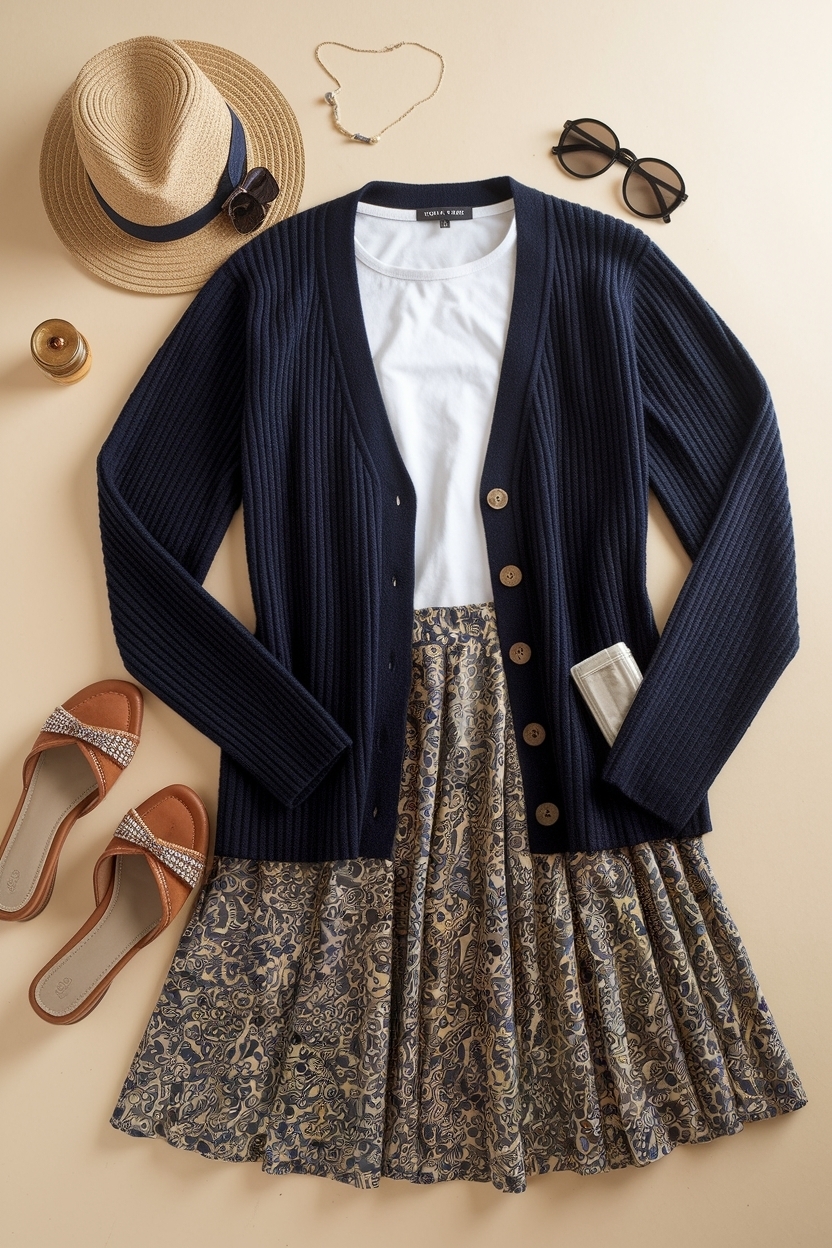 Navy Blue Cardigan Women Outfit Ideas for All Seasons outfit idea