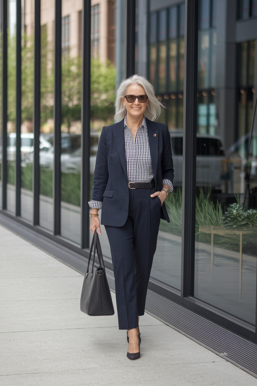 Office Outfits for Older Women Over 40: Professional Yet Fun outfit idea