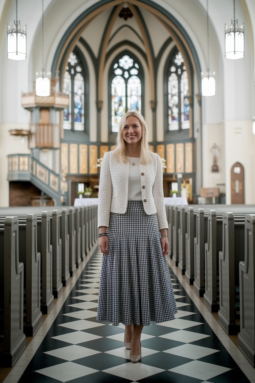 Chic Outfit for Women to Church This Season outfit idea