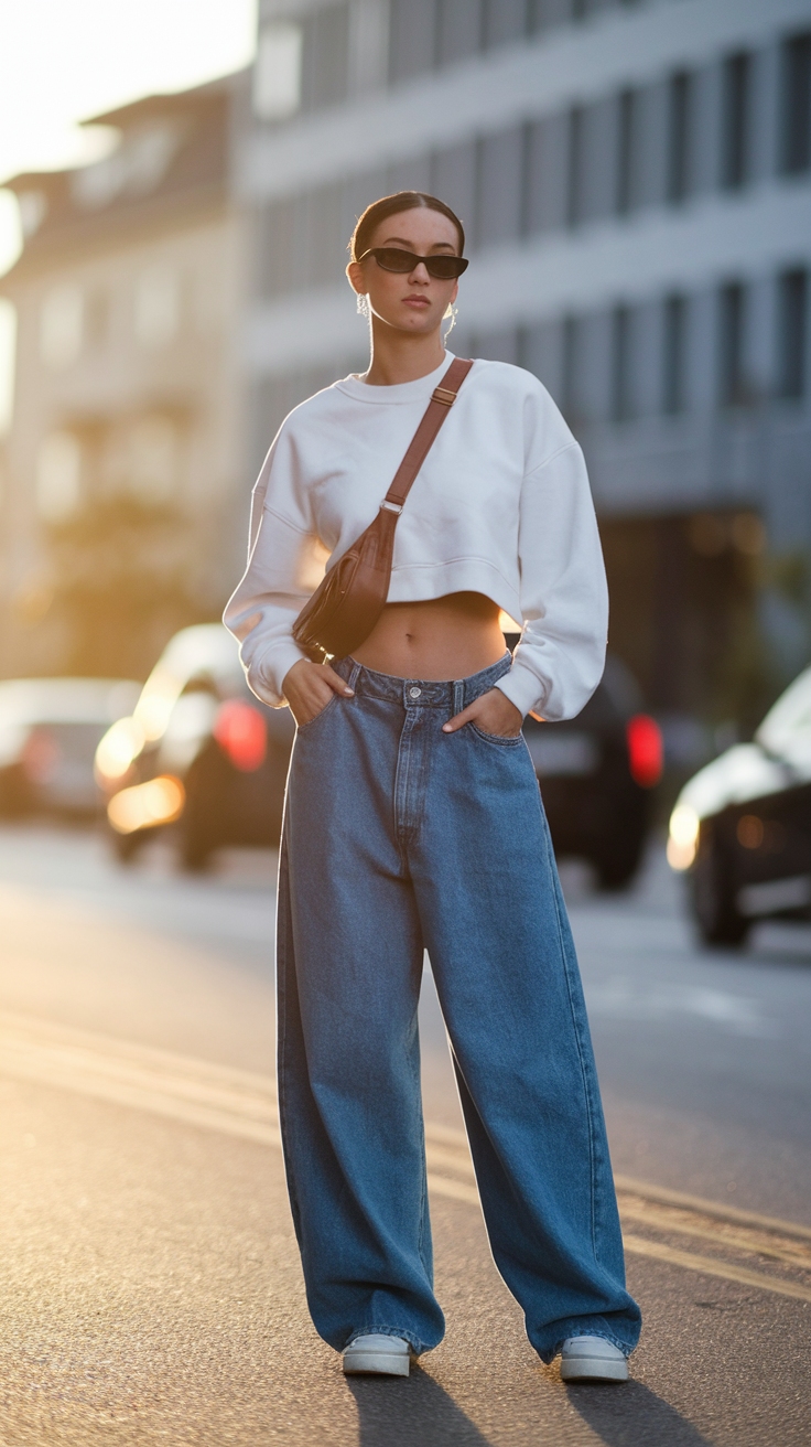 Outfit Inspo Blue Baggy Jeans: Versatile and Cool Styles outfit idea