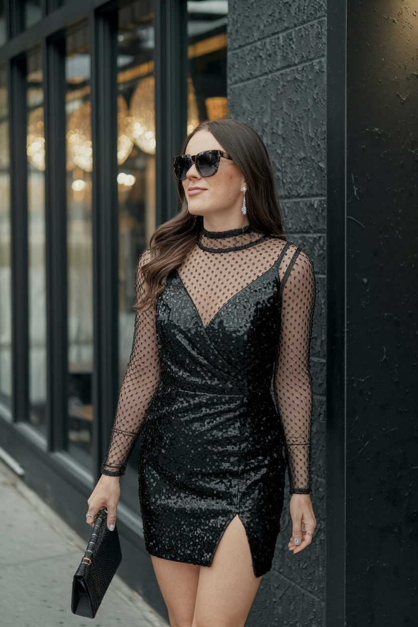 Outfit New Year Party Night Out: Sparkle and Shine Bright outfit idea