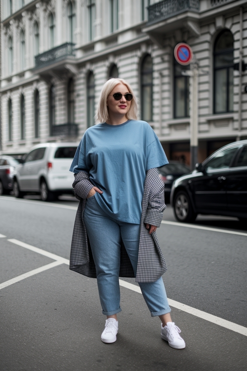 Oversized T-Shirt Outfit Women Plus Size: Fashionable Choices outfit idea