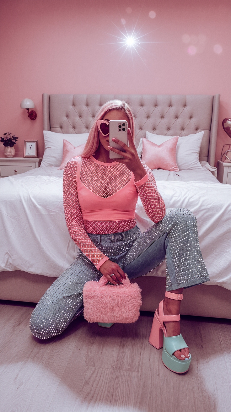 Embrace Pink Y2K Aesthetic Outfits This Season outfit idea
