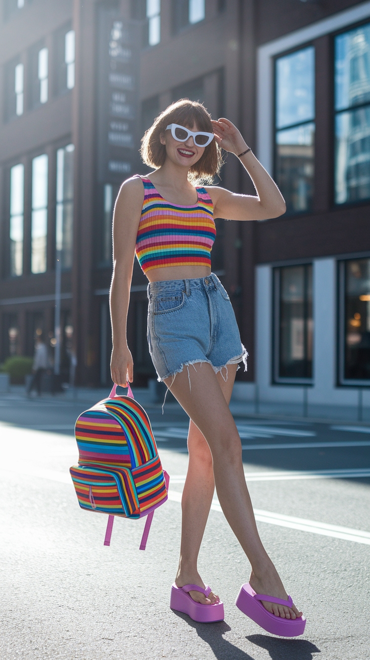 Platform Flip Flops Outfit Y2K: Embrace Retro Vibes outfit idea