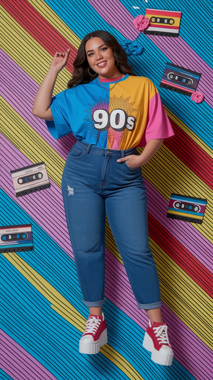Plus Size 90s Fashion Outfits for Vintage Lovers outfit idea