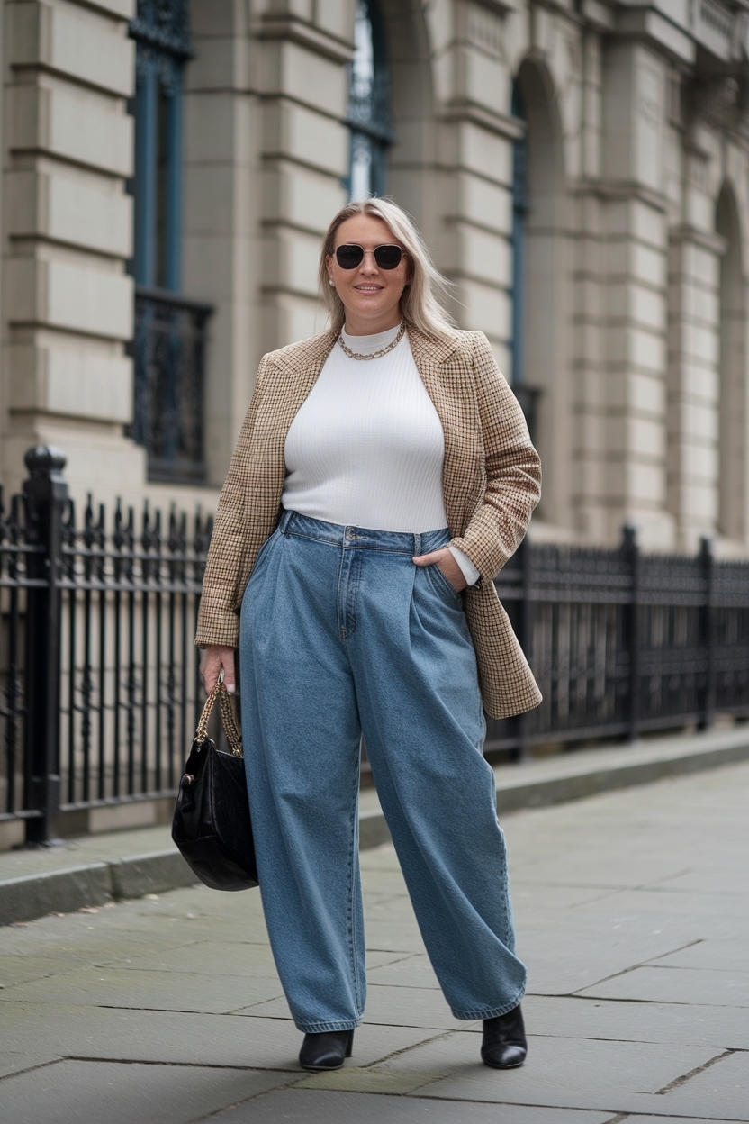 Plus Size Baggy Jeans Outfit: Effortless Style for Every Day outfit idea