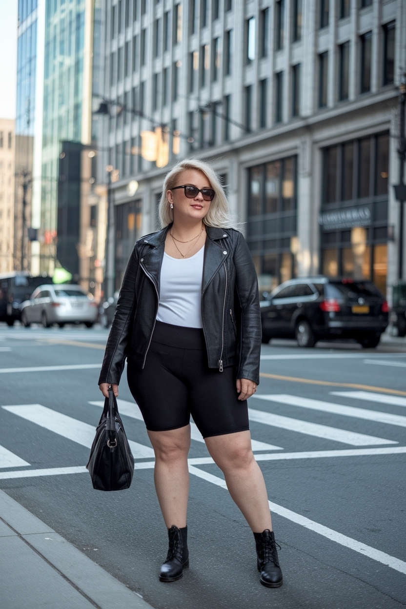Plus Size Biker Shorts Outfit: Flattering and Comfortable outfit idea