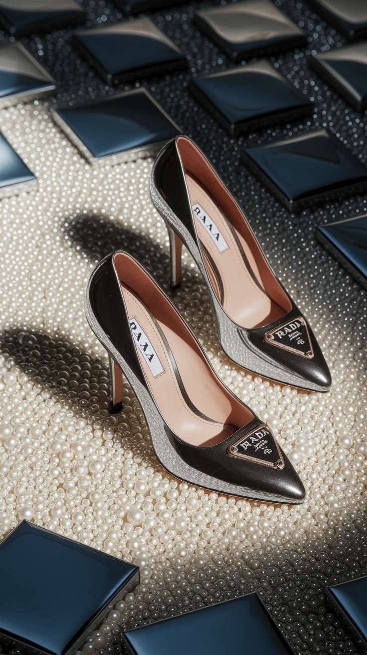 Elevate Your Look with Prada Metallic Shoes outfit idea