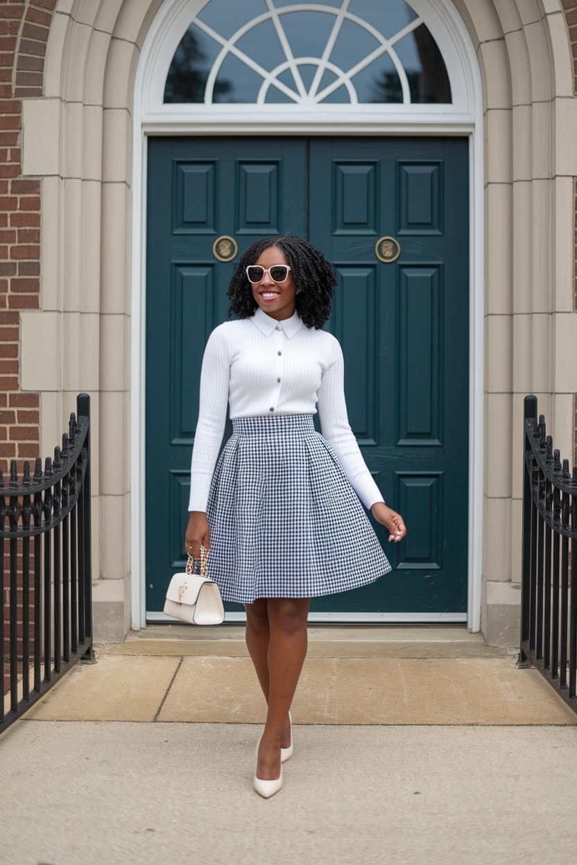 Preppy Church Outfit Inspiration for Black Women outfit idea
