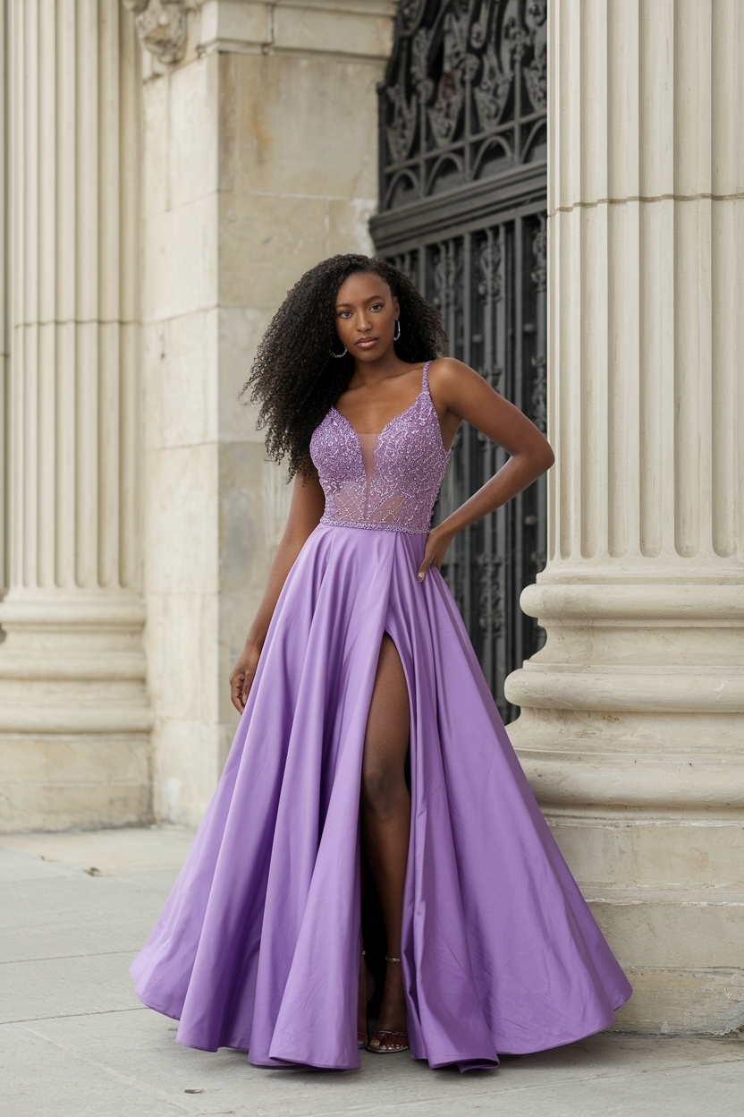 Purple Prom Dresses Black Women: Royalty in Every Shade outfit idea