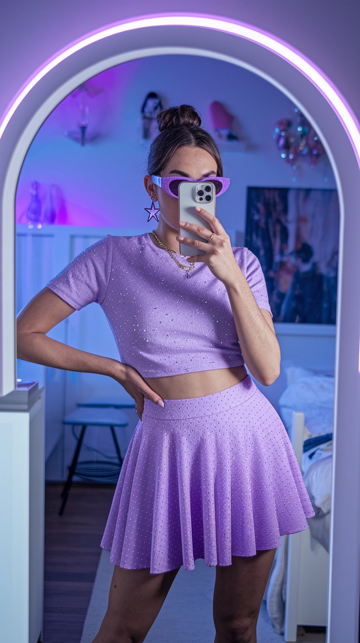 Embrace the Purple Y2K Outfit Aesthetic Trend outfit idea